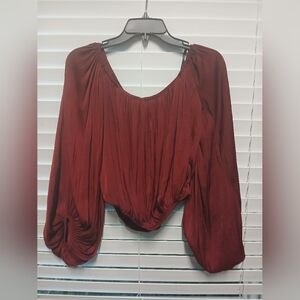Preowned  Forever 21 Clean  Elegant Burgundy Women's Top Sz Small